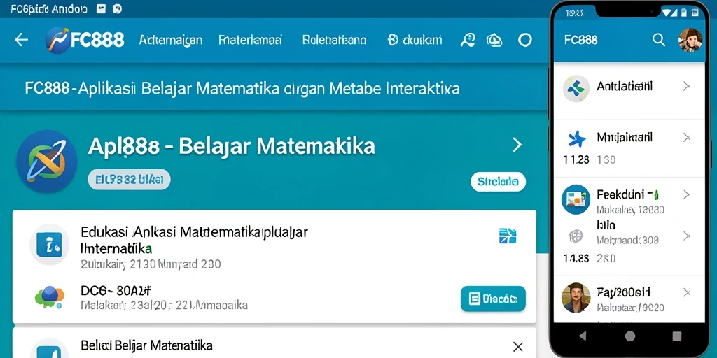 Antarmuka FC888 yang interaktif dan ramah pengguna untuk belajar matematika.