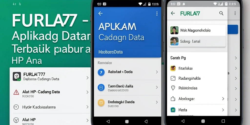 Antarmuka aplikasi FURLA77 yang ramah pengguna untuk cadangan data.