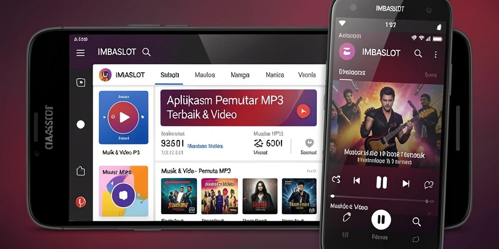 Screenshot IMBASLOT menampilkan antarmuka Pemutar MP3 yang sederhana dan menarik.