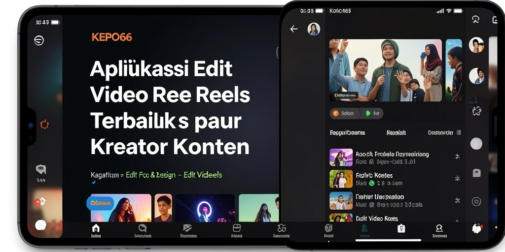 Antarmuka intuitif KEPO66 untuk Edit Video Reels