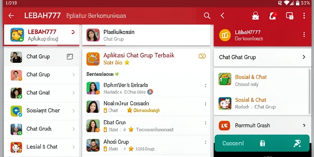 Tampilan antarmuka LEBAH777 yang intuitif untuk Chat Grup.