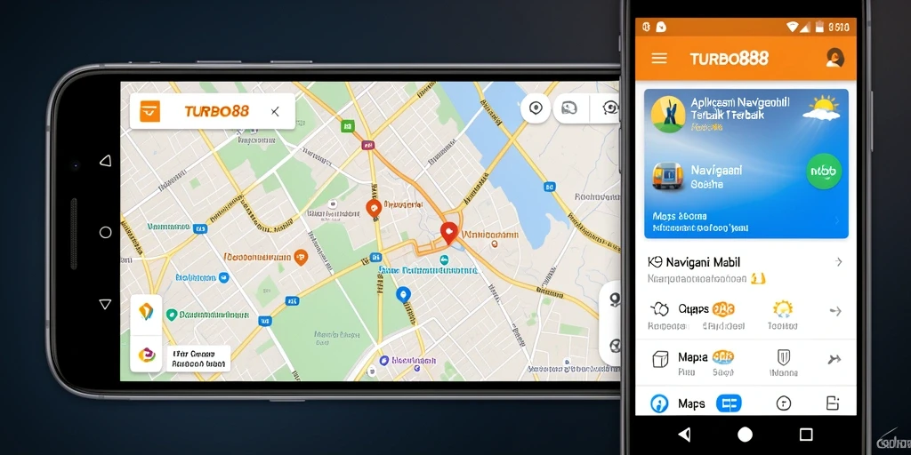 Tampilan antarmuka TURBO88 yang jelas dan informatif untuk navigasi mobil.