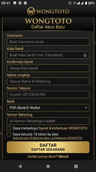 Buat Akun Baru di Wongtoto dengan Mudah
